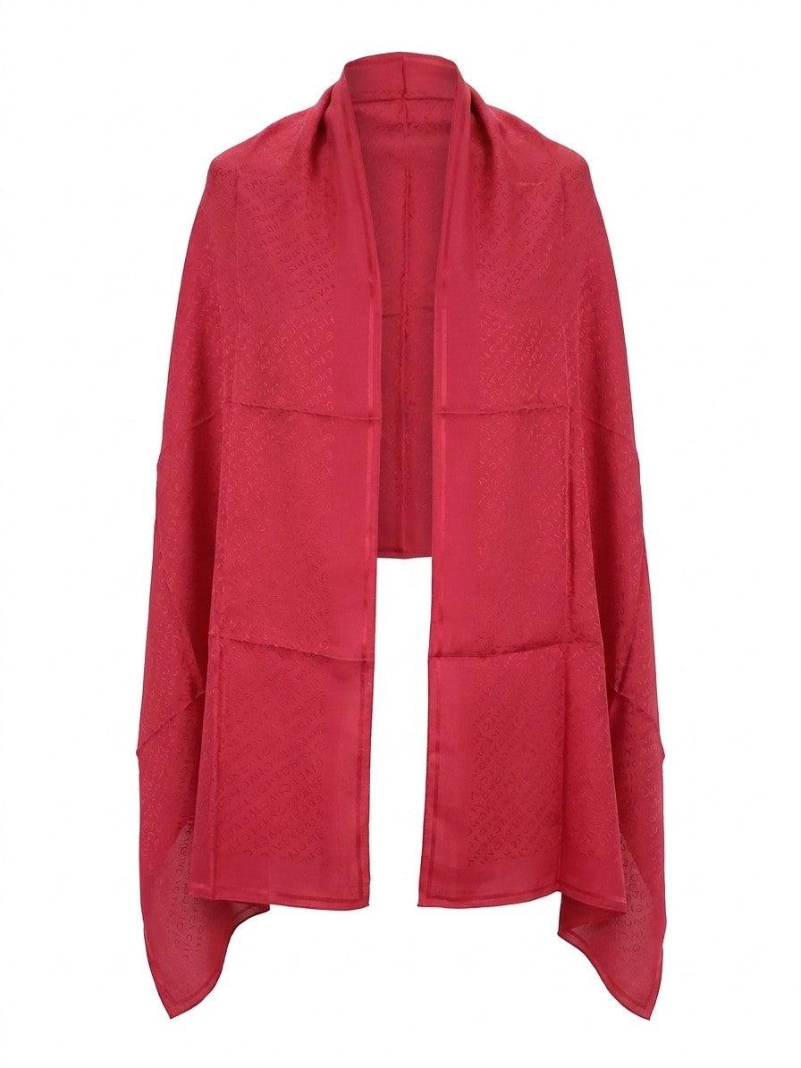 Scarf by Givenchy for women in silk red features a snug silhouette, perfectly showcasing the elegant drape and premium finish of the Silk Foulard Scarf.