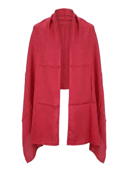 Scarf by Givenchy for women in silk red features a snug silhouette, perfectly showcasing the elegant drape and premium finish of the Silk Foulard Scarf.