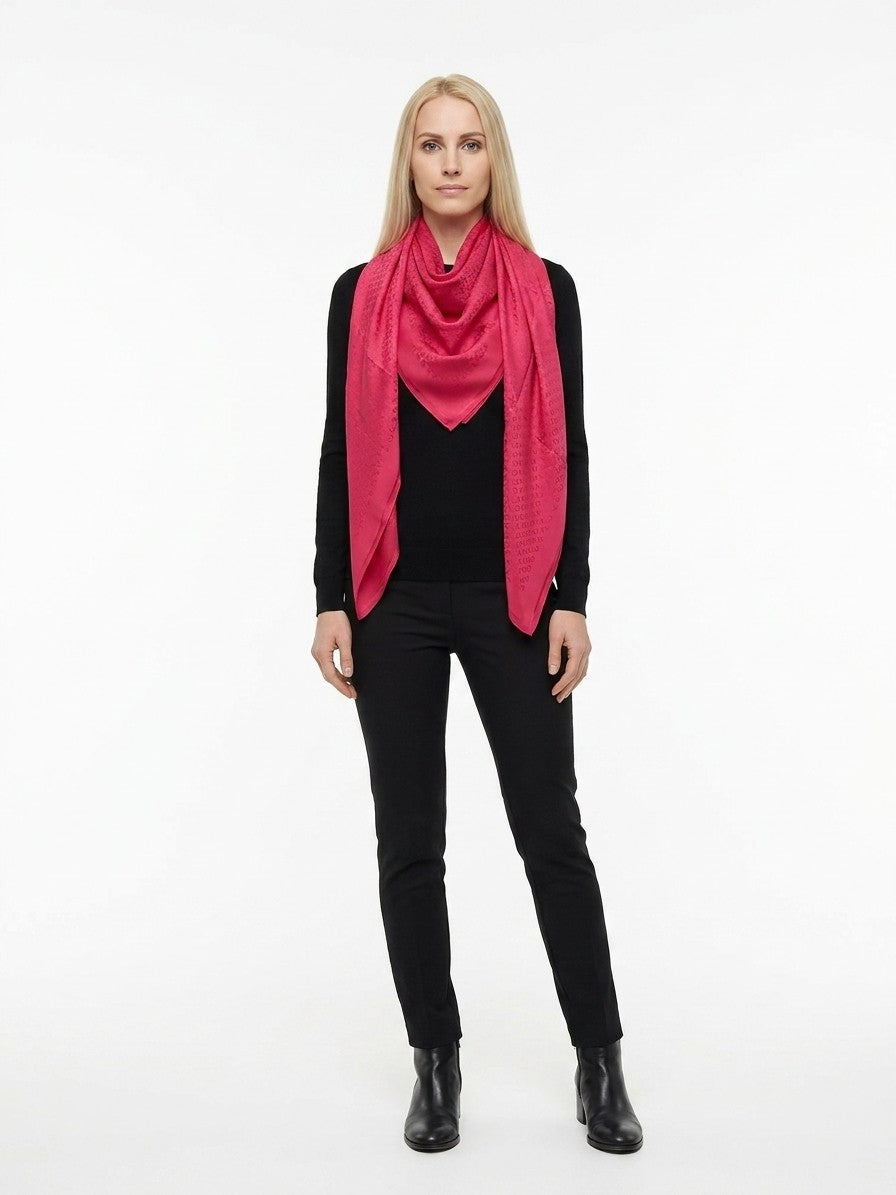 Scarf by Givenchy for women in silk red presents a effortlessly chic silhouette, artfully capturing the essence of the effortlessly chic Silk Foulard Scarf design for a sophisticated look.