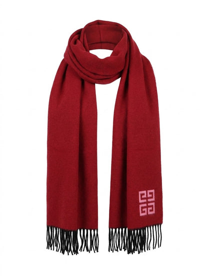 Scarf by Givenchy for women in wool bicolour features a timeless silhouette, artfully capturing the essence of the timeless Wool Scarf design for a sophisticated look.