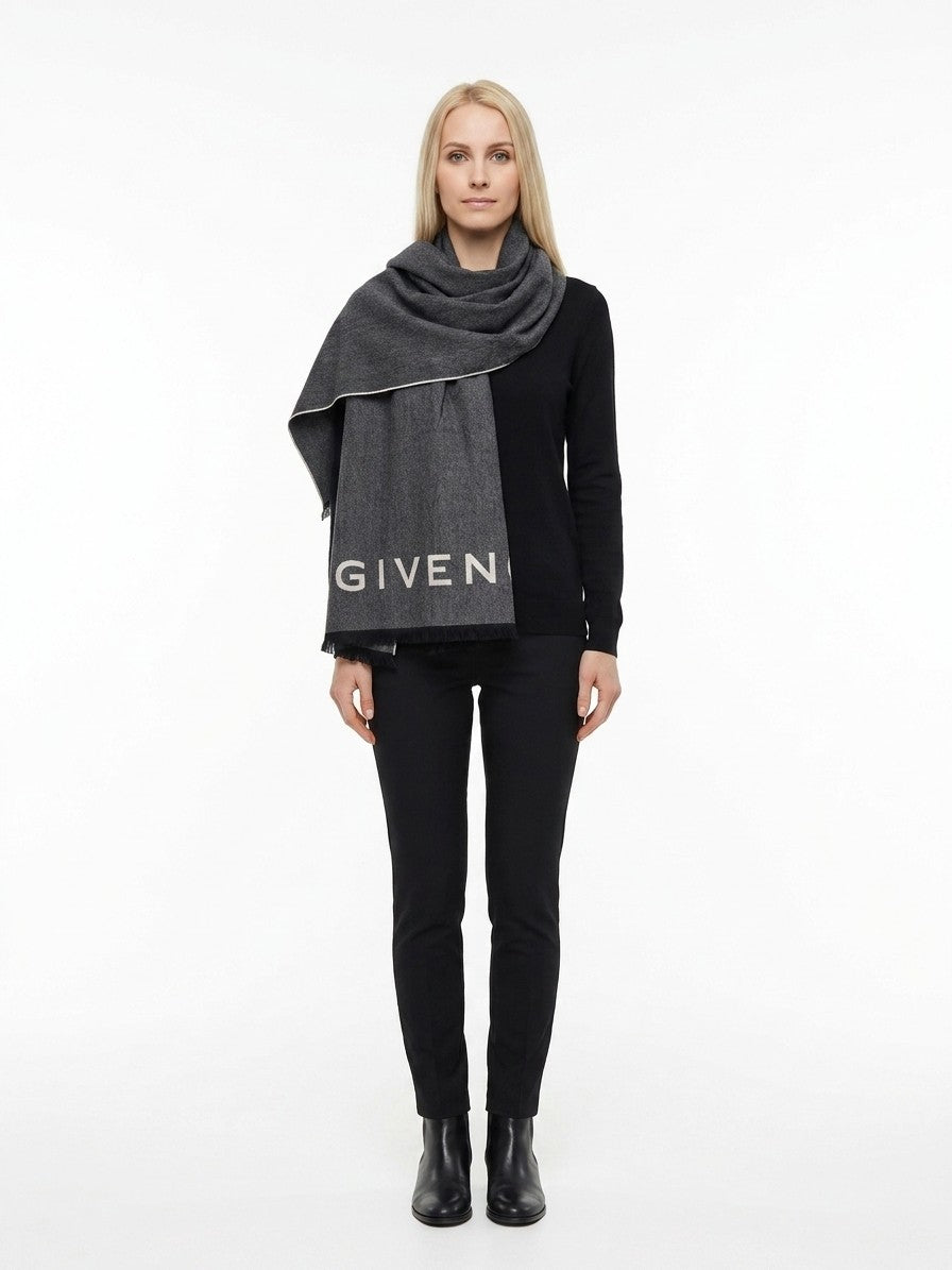 Givenchy Bicolor Wool Scarf