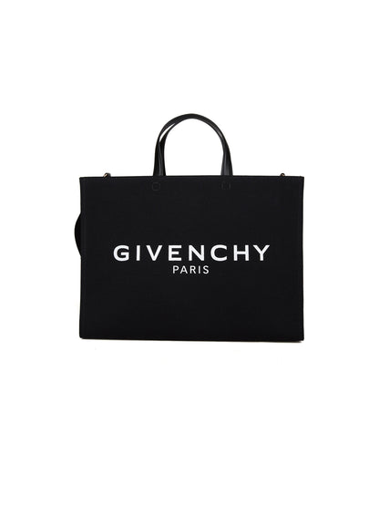 Medium Tote Bag by Givenchy for women in polyurethane cotton canvas & linen black features an metropolitan chic Polyurethane Cotton Canvas & Linen Medium Tote Bag design with a secure , metropolitan chic , and versatile for a metropolitan chic look.
