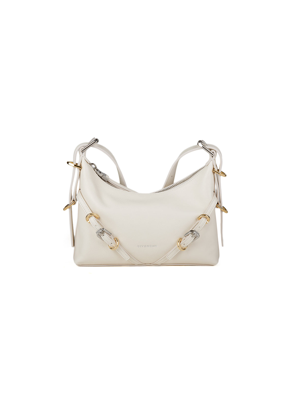 Handbag by Givenchy for women in calfskin leather beige features a refined silhouette, showcasing a secure , organized , and versatile for a refined finish.