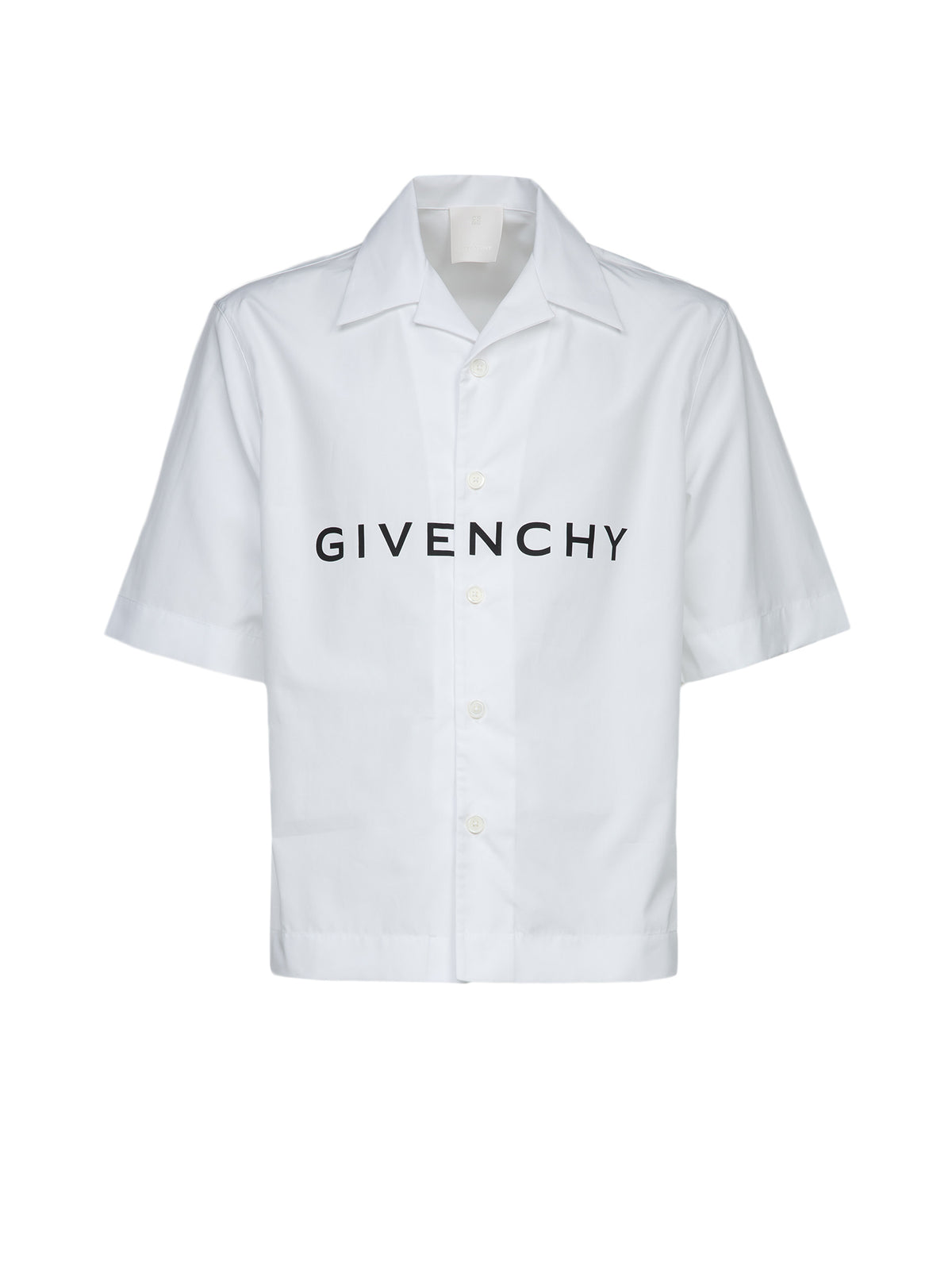 Shirt by Givenchy for men in cotton bicolour showcases a sleek silhouette, elegantly detailed with a sleek and short-sleeve for a sleek finish.