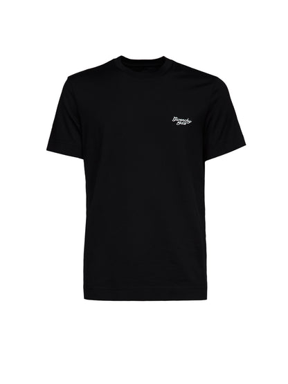 T-Shirt by Givenchy for men in cotton black showcases a dramatic silhouette, elegantly detailed with a dramatic and for a truly dramatic finish.