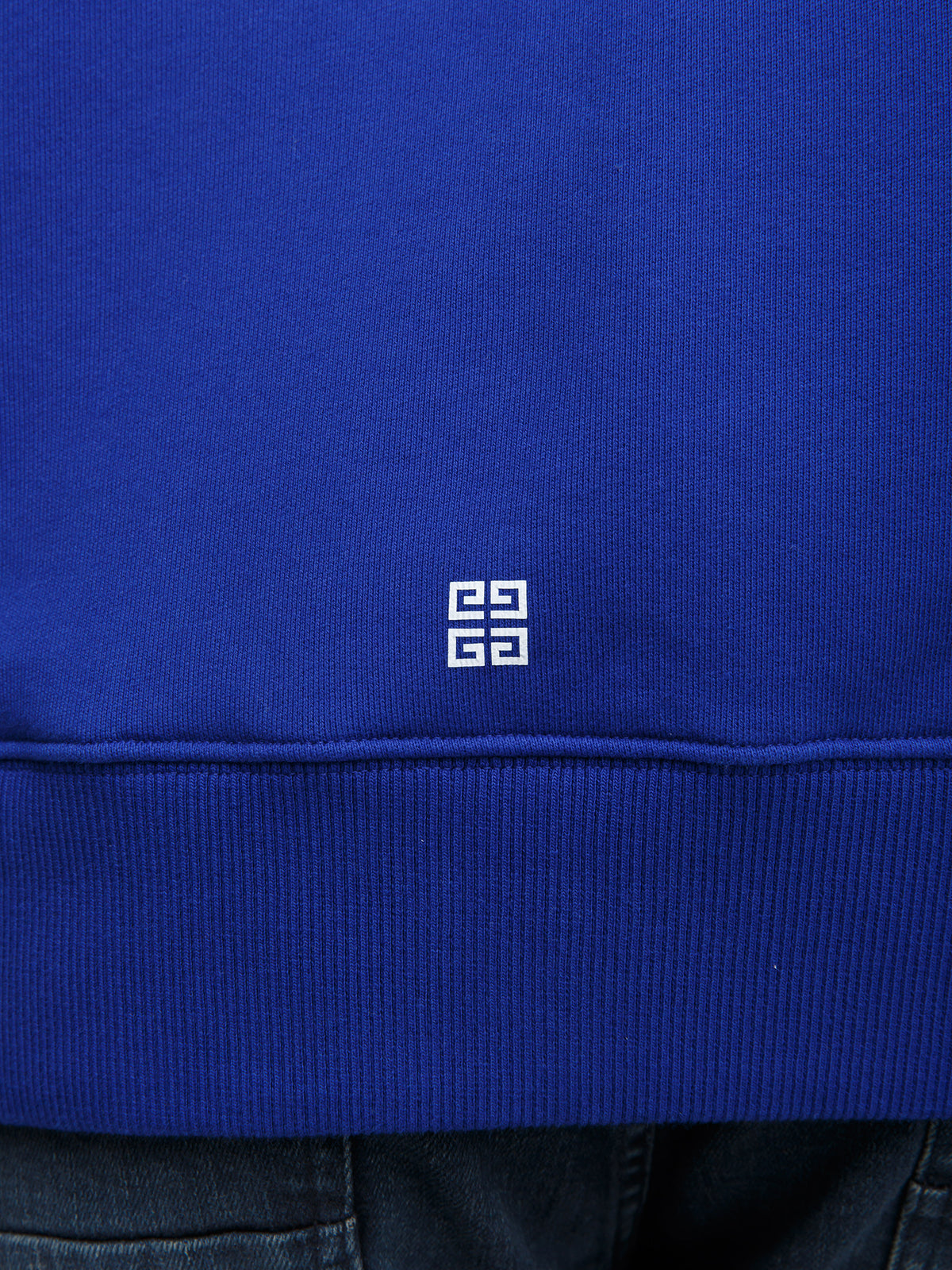 Sweatshirt Hoodie by Givenchy for men in cotton blue showcases a city-ready silhouette, artfully detailed with a signature and for a city-ready finish.