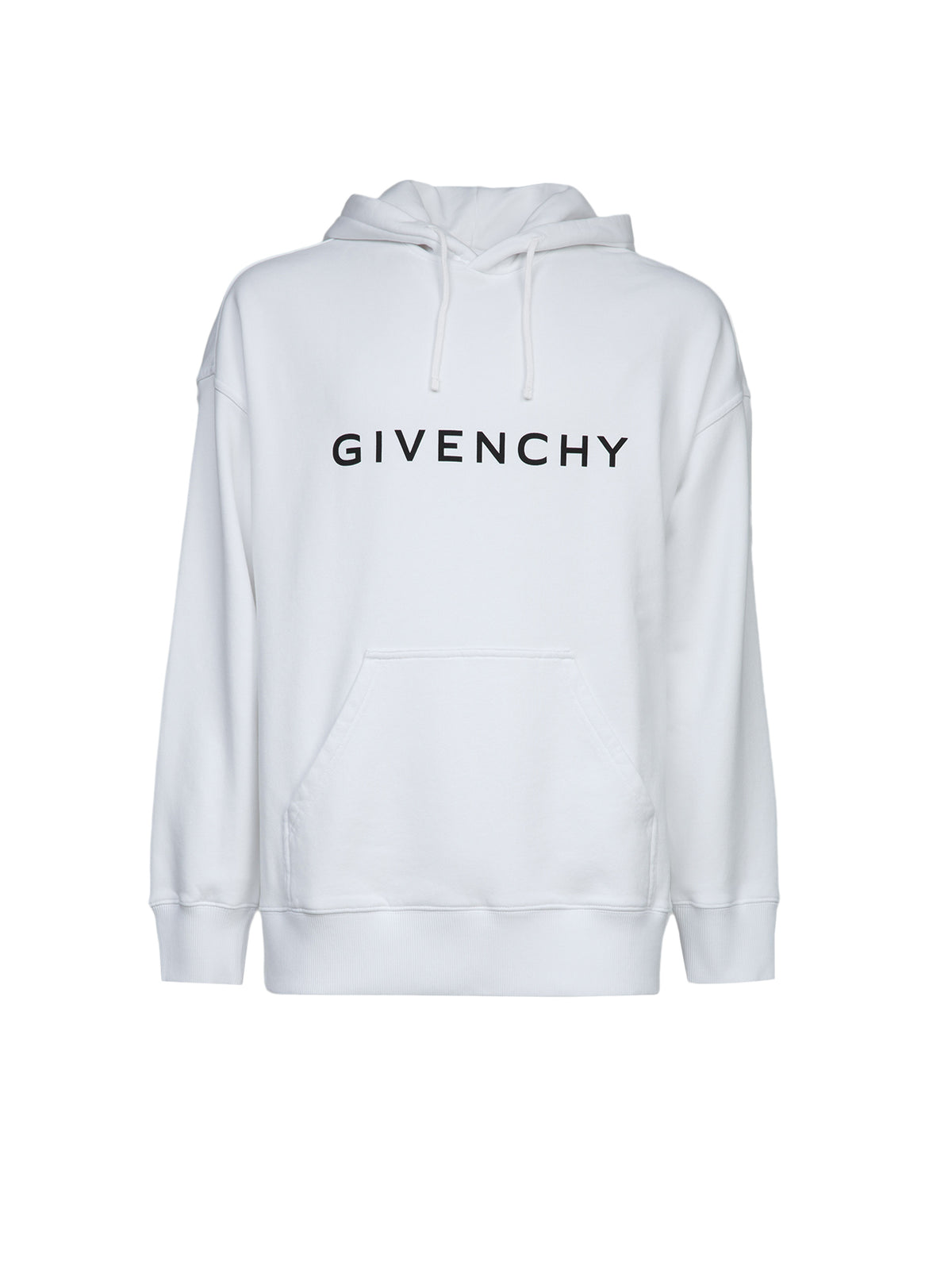 Sweatshirt Hoodie by Givenchy for men in cotton white features an luminous silhouette, showcasing a sophisticated hooded neckline and for a truly luminous look.