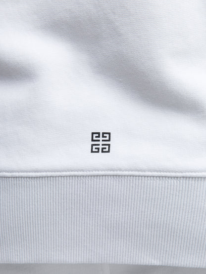 Sweatshirt Hoodie by Givenchy for men in cotton white features a edgy silhouette, detailed with a edgy and for a refined finish.