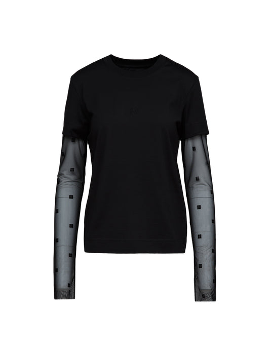 Givenchy Black Cotton Long Sleeve T-Shirt