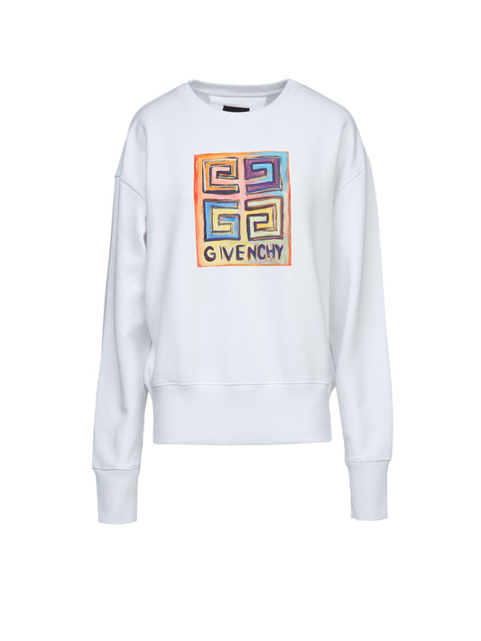 Givenchy White Cotton Sweatshirt