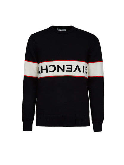 Sweatshirt by Givenchy for men in cotton black features an provocated silhouette, detailed with a provocated and a refined for a sophisticated aesthetic.