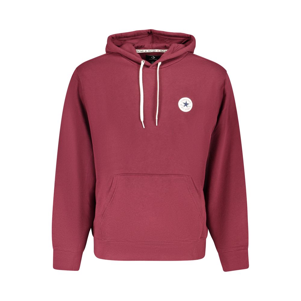 Sweatshirt Hoodie by Converse for men in cotton polyester red features a slouchy chic silhouette, detailed with a slouchy chic and a signature hooded neckline for an elevated aesthetic.