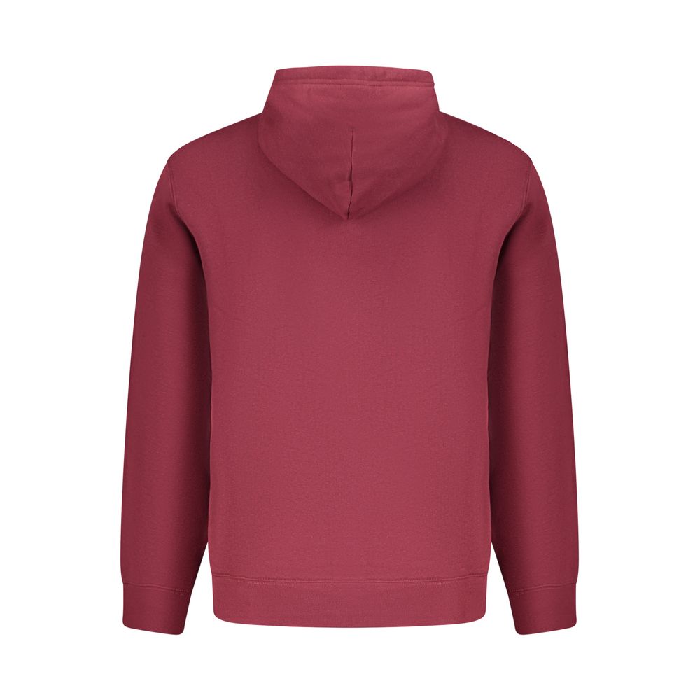 Sweatshirt Hoodie by Converse for men in cotton polyester red features an dramatic silhouette, showcasing a sophisticated hooded neckline and dramatic for a refined, modern aesthetic.