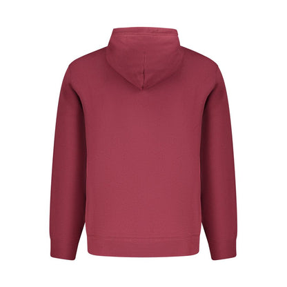 Sweatshirt Hoodie by Converse for men in cotton polyester red features an dramatic silhouette, showcasing a sophisticated hooded neckline and dramatic for a refined, modern aesthetic.