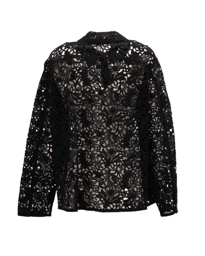 Valentino Garavani Black Floral Lace Shirt