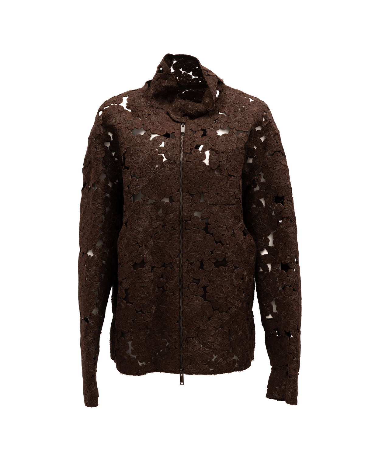 Jacket by Valentino Garavani for women in lace brown & floral showcases a enveloping silhouette, artfully detailed with a enveloping and premium for a truly enveloping finish.