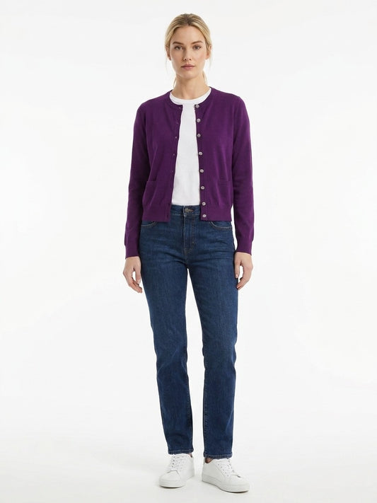 Dolce & Gabbana Purple Cashmere Cardigan