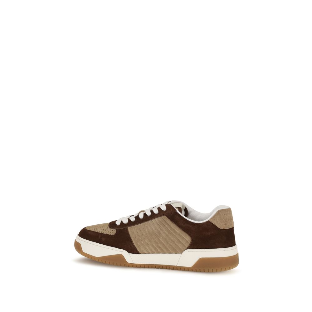 Valentino Garavani Men's Athletic Bos Taurus Suede & Nappa Calfskin Leather Sneakers - Brown
