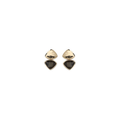 Self-Portrait Women's Gold Brass & Enamel Earrings - Brown Gold