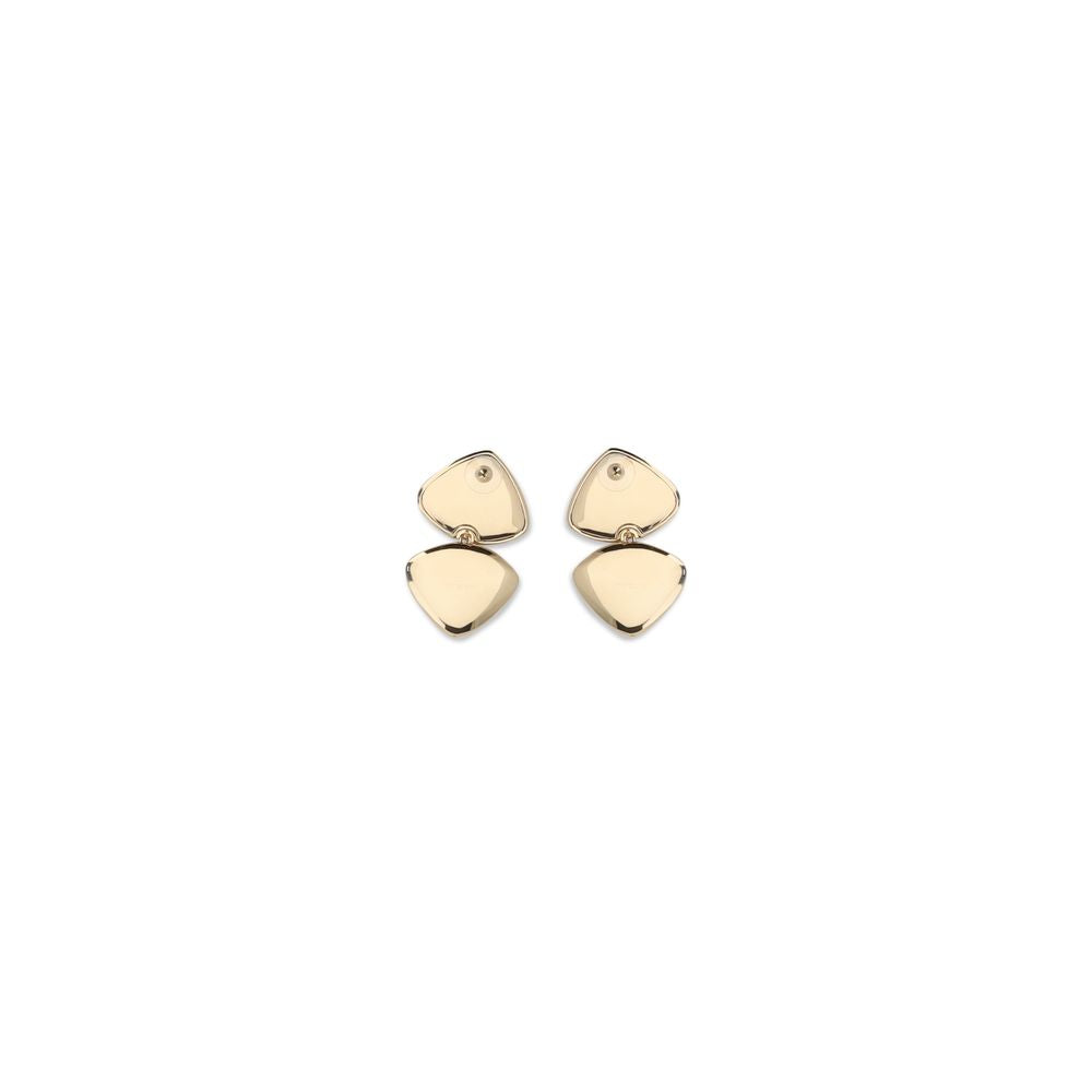 Self-Portrait Women's Gold Brass & Enamel Earrings - Brown Gold