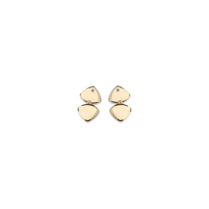Self-Portrait Women's Gold Brass & Enamel Earrings - Brown Gold