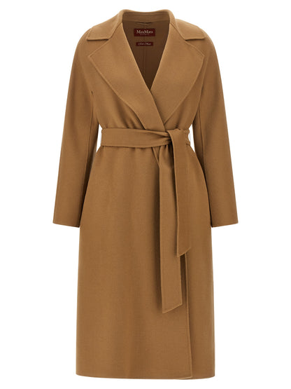 Max Mara Women's Silk Cashmere Virgin Wool Overcoat - Beige