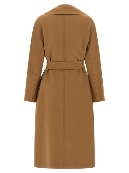 Max Mara Women's Silk Cashmere Virgin Wool Overcoat - Beige