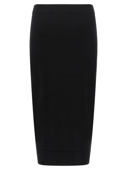 Skirt by Max Mara for women in polyester & viscose black features a captivating silhouette, showcasing the captivating Women's Sheath Polyester & Viscose Midi Skirt design with a sophisticated midi for a captivating look.