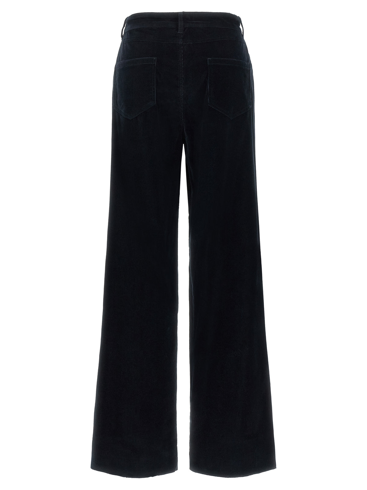 Max Mara Strawberry Women's Wide Stretch Cotton Corduroy Palazzo Pants - Gold Navy
