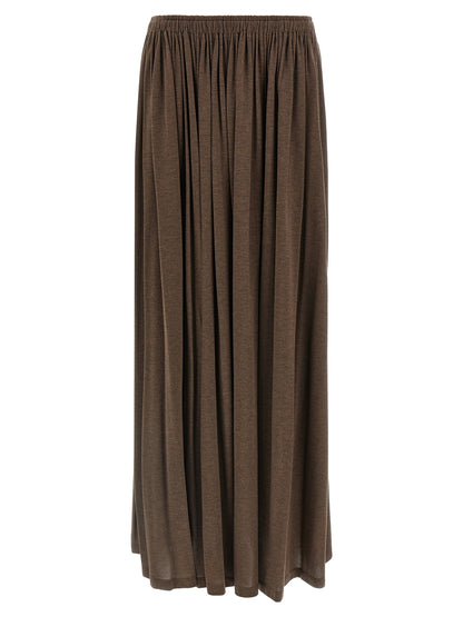 Max Mara Women's Flared Lyocell Metal & Silk Mini Skirt - Brown