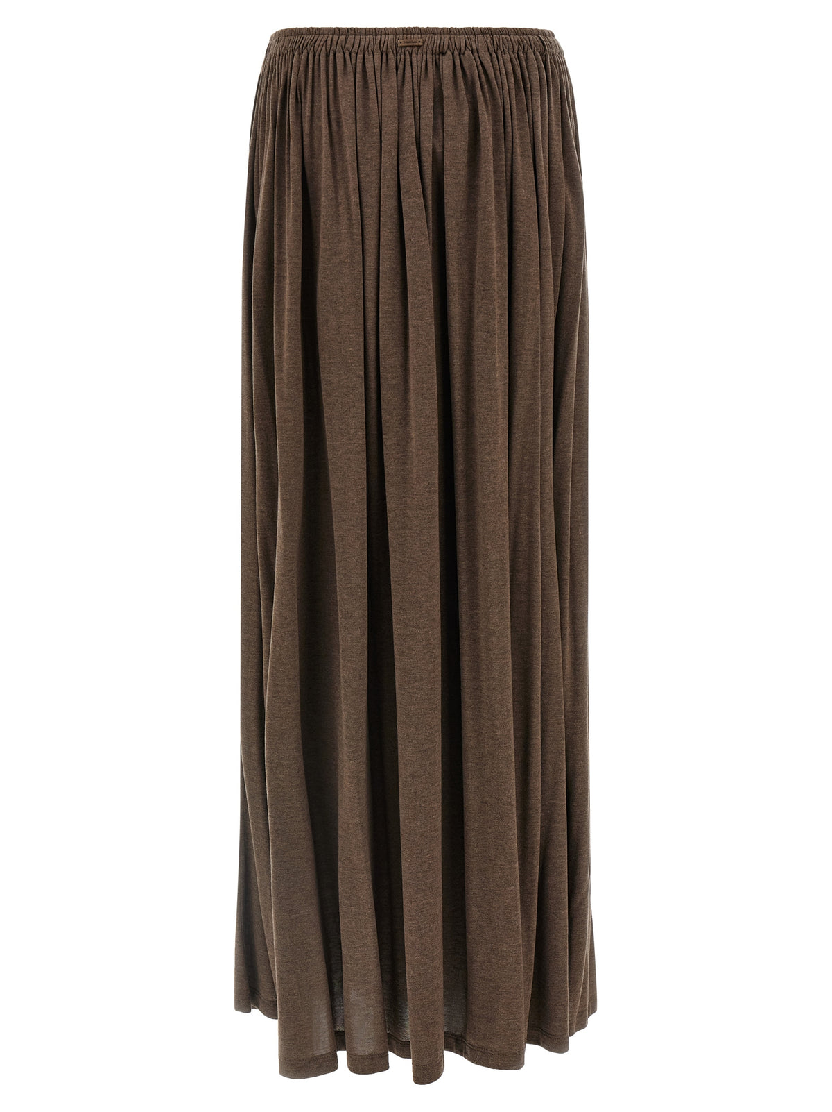 Max Mara Women's Flared Lyocell Metal & Silk Mini Skirt - Brown