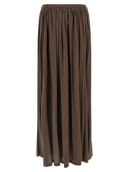 Max Mara Women's Flared Lyocell Metal & Silk Mini Skirt - Brown
