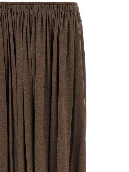 Max Mara Women's Flared Lyocell Metal & Silk Mini Skirt - Brown
