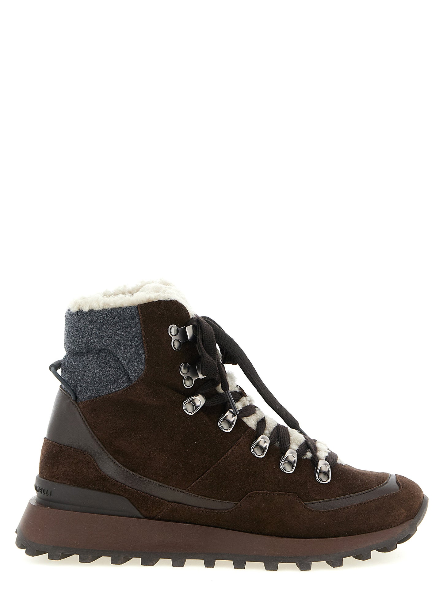 Brunello Cucinelli Brown Calfskin Ankle Boots