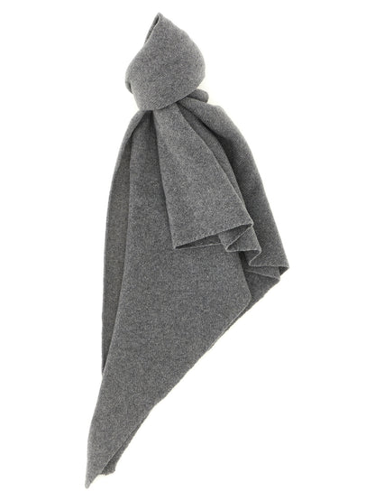 Scarf by NUDE for women in cashmere gray & nude features a snug silhouette, perfectly showcasing the elegant drape and premium finish of the Cashmere Shawl Wrap Scarf.