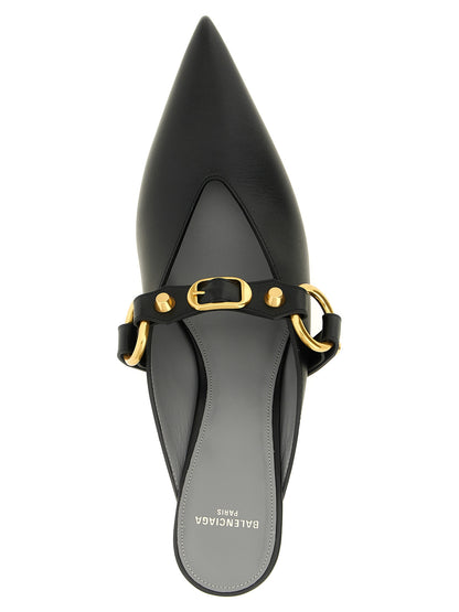 Balenciaga Black Calfskin Mid Heel Pumps