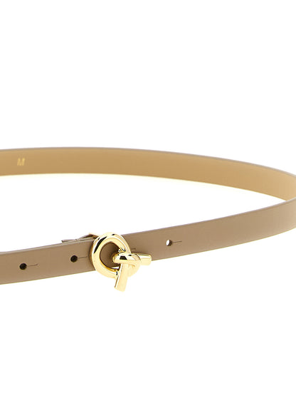 Fabiana Filippi Beige Leather Thin Belt
