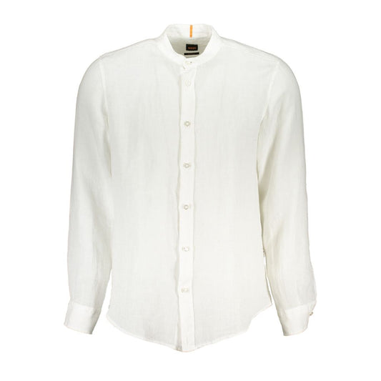 Hugo Boss White Linen Men's Shirt