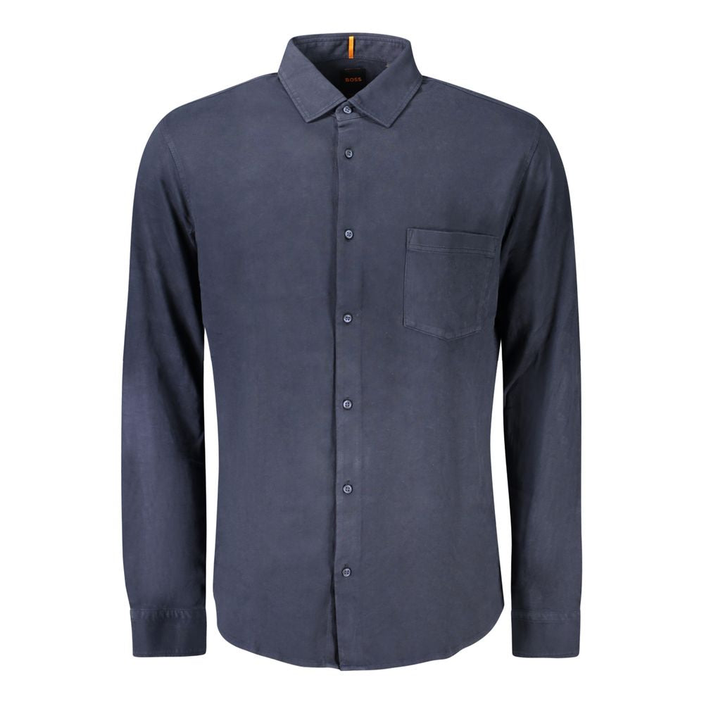 Hugo Boss Blue Cotton Men's Shirt