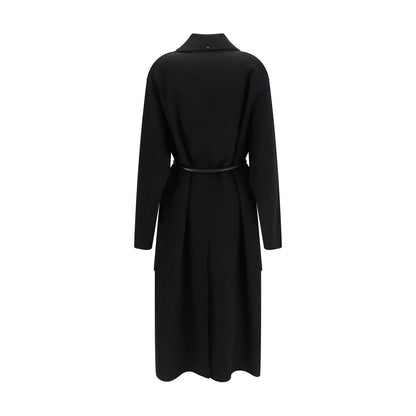 Max Mara Black Wool Oves Aries Coat