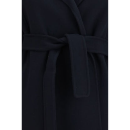 'S Max Mara Blue Wool Oves Aries Coat