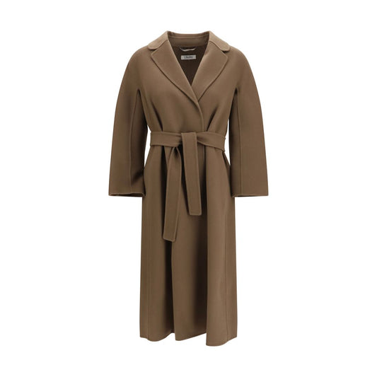 S Max Mara Brown Wool Oves Aries Coat