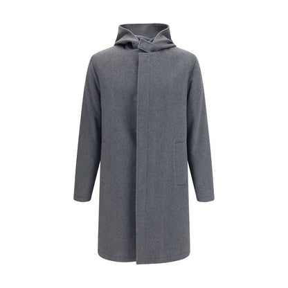 Lardini Gray Wool Oves Aries Coat