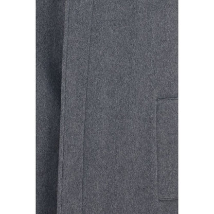 Lardini Gray Wool Oves Aries Coat