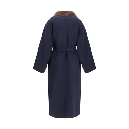 P.A.R.O.S.H. Blue Wool Oves Aries Coat