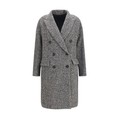 Brunello Cucinelli Gray Wool Oves Aries Coat