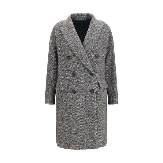 Brunello Cucinelli Gray Wool Oves Aries Coat