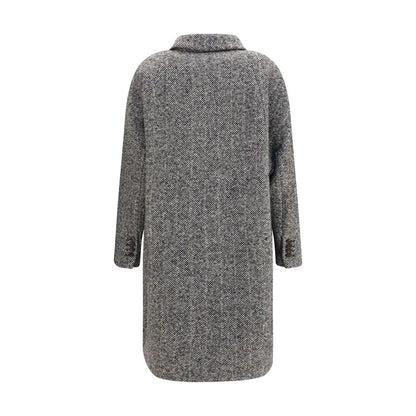 Brunello Cucinelli Gray Wool Oves Aries Coat