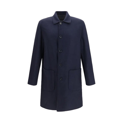 Etro Blue Wool Oves Aries Coat