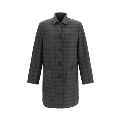 Etro Blue Wool Oves Aries Coat